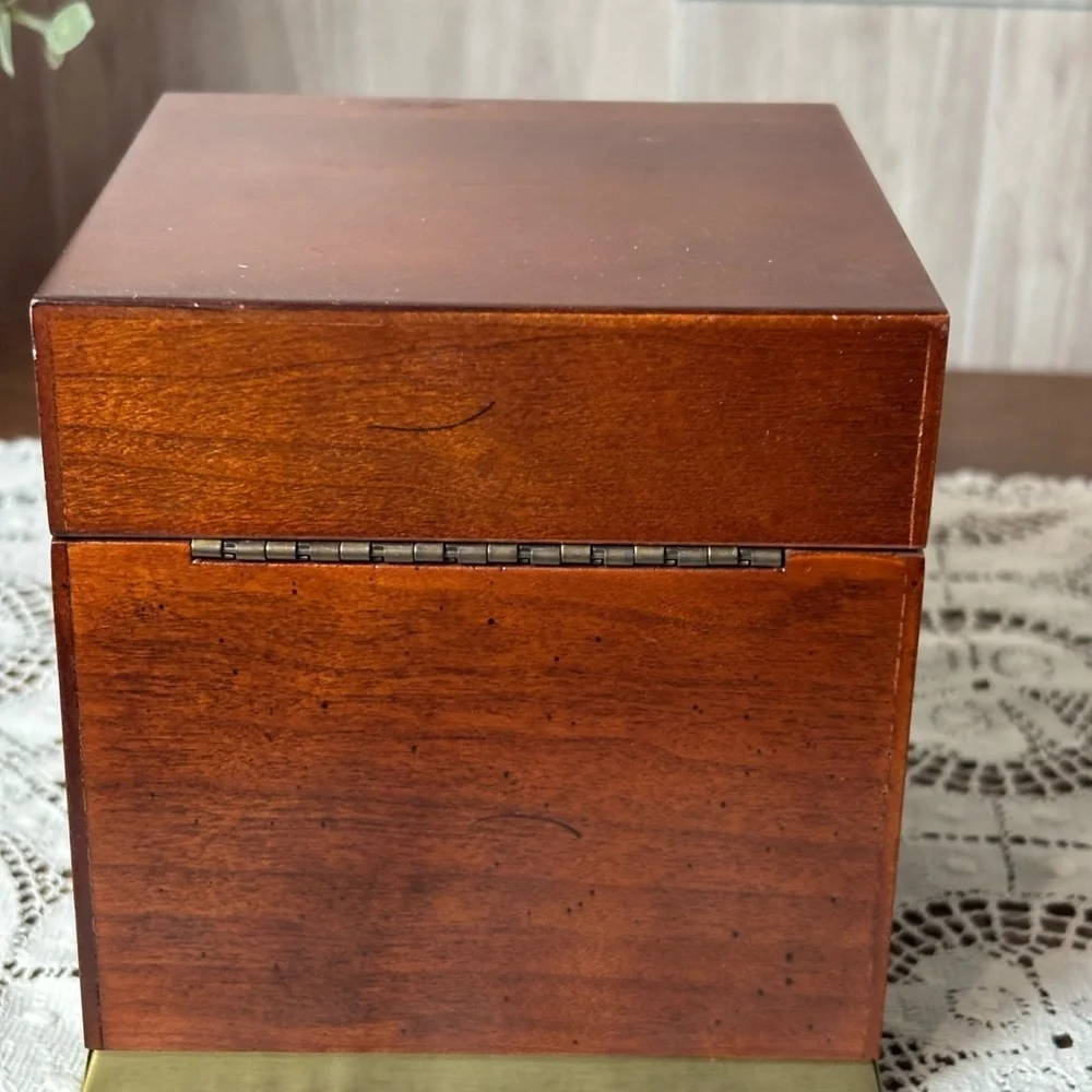 Vintage Mahogany and Brass Bombay Company Box with Medallion